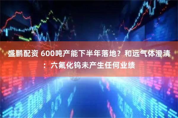 盛鹏配资 600吨产能下半年落地？和远气体澄清：六氟化钨未产生任何业绩